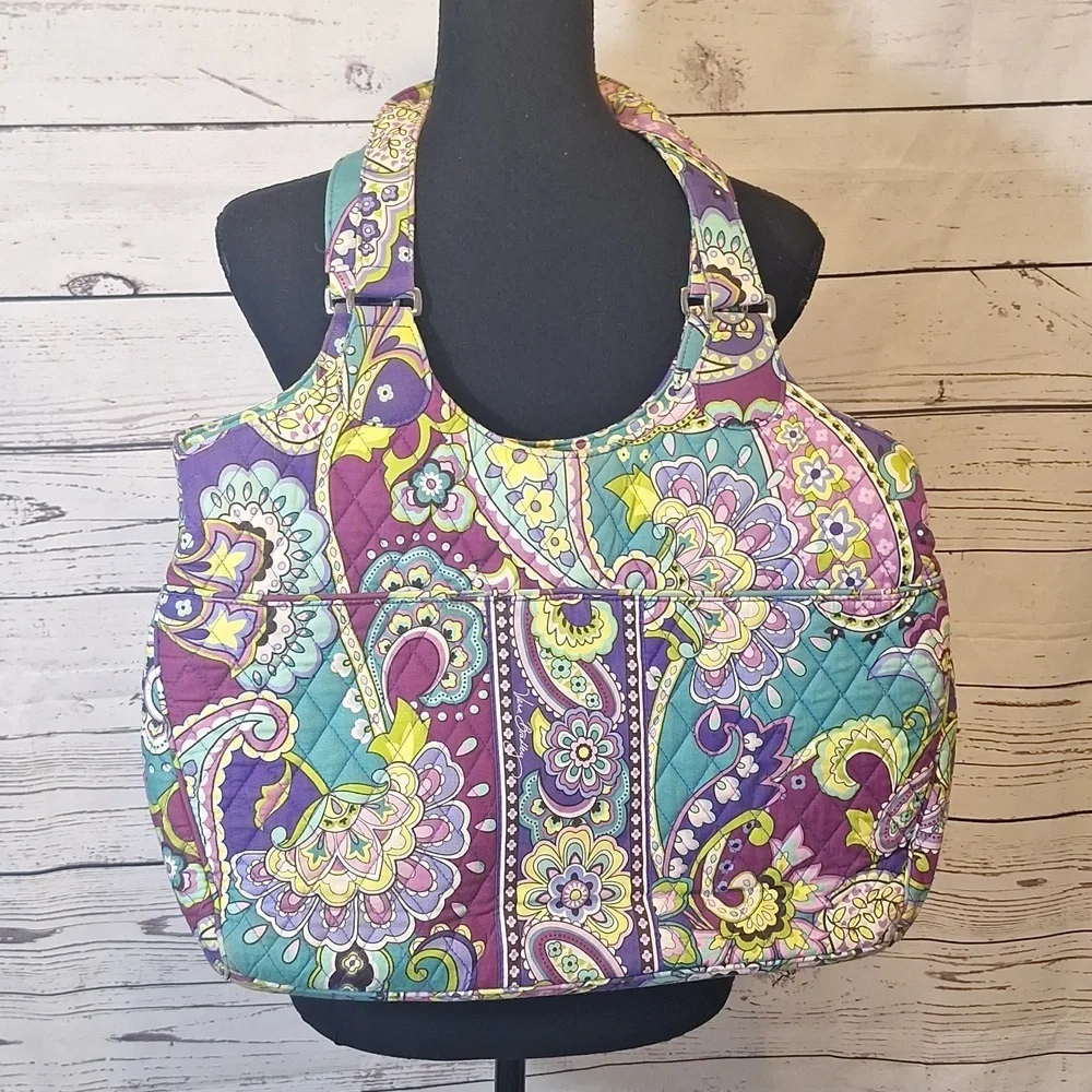 Vera Bradley Floral Quilted Laptop Tote – Fits 15